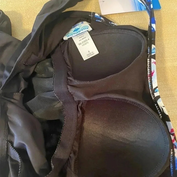 SWIMSUITS For All brand NWT Underwater Floral Sport One Piece Swimsuit in size 8 - Picture 7 of 12